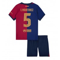 Echipament fotbal Barcelona Inigo Martinez #5 Tricou Acasa 2024-25 pentru copii maneca scurta (+ Pantaloni scurti)